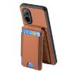 Realme 8 5G Carbon Fiber Wallet Stand Phone Case - Brown - 3