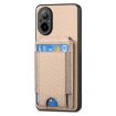 Realme 8 5G Carbon Fiber Wallet Stand Case - Khaki - 2