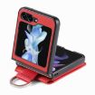 Samsung Galaxy Z Flip6 Red Leather Ring Wallet Phone Case - 3