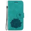 Nokia G42 Green Lotus Embossed Leather Phone Case - 2