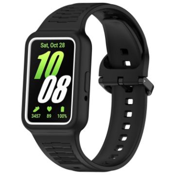 Samsung Galaxy Fit3 Silicone Watch Band - Black - 1