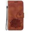 Nokia G10/G20 Lotus Embossed Leather Phone Case - Brown - 2