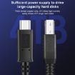 USB-C to USB3.0 Printer Extension Cable, 1m - Black - 3