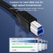 USB-C to USB3.0 Printer Extension Cable, 1m - Black - 6