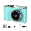 2.4 inch Dual-lens 4K HD CCD Camera Retro Kids Camera (Green) - 1