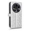 Oukitel C37 Silver Leather Phone Case - Honeycomb Dot Texture - 3