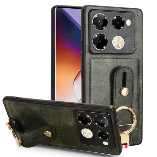 Infinix Note 40 Pro+ 5G X6851B Green Leather Back Phone Case - 1