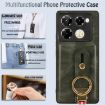 Infinix Note 40 Pro 4G X6850 Green Leather Wristband Phone Case - 3