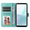 Sony Xperia 10 VI Green Sunflower Leather Phone Case - 4