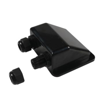 RV Sealed Waterproof Solar Cable Entry Gland Box - Black - 1