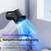 Gray USB Charging Turbine Fan - HX-F315 - Wall-mounted/Desktop - 100-speed - 6