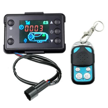 Car Parking Heater LCD Switch w/ Remote Controller - Black - 1