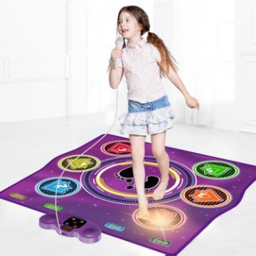 6 Buttons Dance Mat Toys for Kids with Bluetooth/AUX - 6 Modes Step Floor Mat - 1