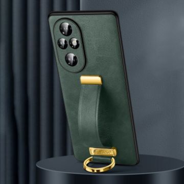 For Honor 200 Pro SULADA PC Leather Texture Phone Case Green - 1