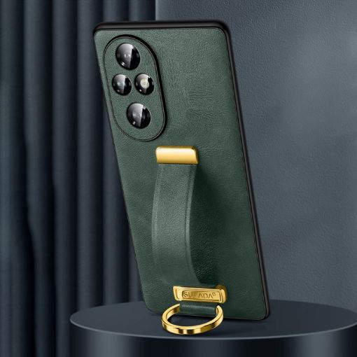 For Honor 200 Pro SULADA PC Leather Texture Phone Case Green - 1