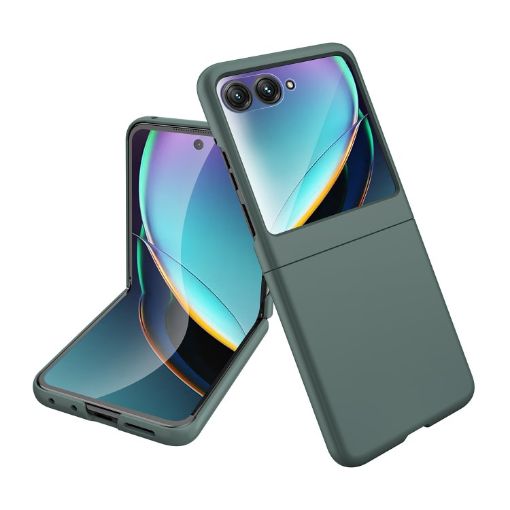 Motorola Razr 50 Ultra Skin Feel Oil Spray Integrated PC Phone Case Green - 1