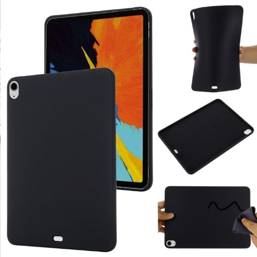 iPad Air 13 2024 Black Silicone Shockproof Tablet Case - 1
