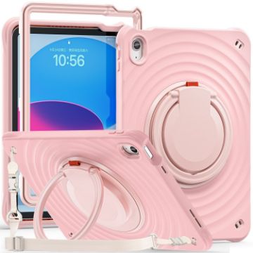 iPad 10th Gen 10.9 2022 Rotation Handle Holder Silicone Hybrid PC Tablet Case - 1