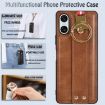Sony Xperia 10 VI Leather Back Phone Case (Brown) Wristband - 6