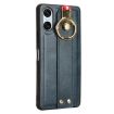 Sony Xperia 10 VI Blue Leather Wristband Phone Case - 3