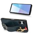 Sony Xperia 10 VI Blue Leather Wristband Phone Case - 5