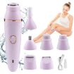 7 In 1 Women Shaver USB Epilator Eyebrow Trimmer - Pink - 2