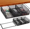 Under Desk Drawer Storage Organizer Tray - Black - 1