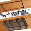 Under Desk Drawer Storage Organizer Tray - Black - 5