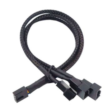 Computer PWM Temperature Control Cooling Fan Extension Cable - 1 In 3 - 1