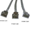 Computer PWM Temperature Control Cooling Fan Extension Cable - 1 In 3 - 4