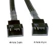 Computer PWM Temperature Control Cooling Fan Extension Cable - 1 In 2 - 4