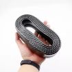 SAMURAI 2.5m Carbon Fiber Car Front Lip Bumper Strip, Black - 3