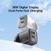 USAMS CC231 30W USB+USB-C Dual Port Charger, UK Plug (White) - 2
