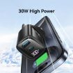 USAMS CC231 30W USB+USB-C Dual Port Charger, UK Plug (Black) - 6