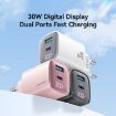 USAMS CC229 30W USB+USB-C Dual Port Charger EU Plug Black - 2