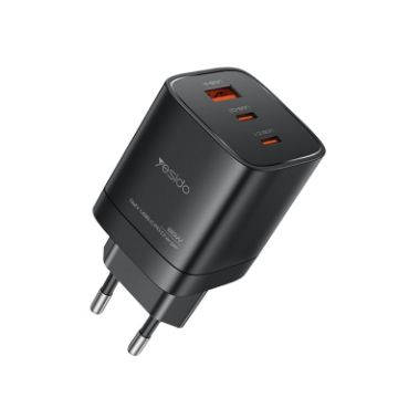 Yesido YC65 PD65W Three Port Type-C GaN Charger EU Plug - 1