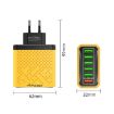 6-Port USB Travel Charger Power Adapter - Black AU Plug - 3