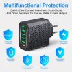 6-Port USB Travel Charger Power Adapter - Black AU Plug - 4