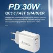 PD30W USB-C/Type-C + QC3.0 Dual Port Charger, AU Plug - 5