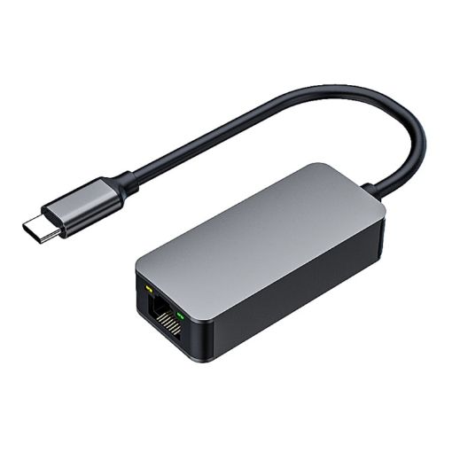 Type-C to RJ45 Ethernet Adapter - 2500Mbps (Grey) - 1