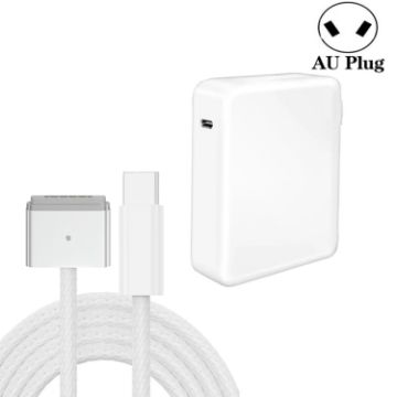 AU Plug 140W USB-C PD Power Adapter with Type-C to Magsafe3 Cable - 1