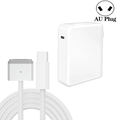 AU Plug 140W USB-C PD Power Adapter with Type-C to Magsafe3 Cable - 1