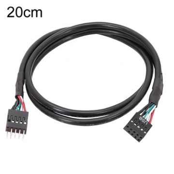 20cm Motherboard 9Pin USB2.0 Extension Cable Double Shielded Cord - 1