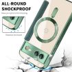 Google Pixel 8a MagSafe Magnetic RFID Anti-theft Leather Phone Case Green - 6
