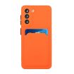 Samsung Galaxy S24+ Orange Shockproof TPU Phone Case with Card Slot - 3