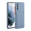 Samsung Galaxy S24+ Grey Shockproof TPU Phone Case with Card Slot - 1