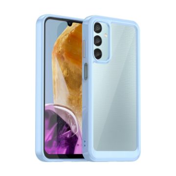 Samsung Galaxy M15 Colorful Series Acrylic Hybrid TPU Phone Case Blue - 1