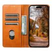 iPhone X/XS Suteni J02 Oil Wax Wallet Leather Phone Case - Khaki - 4