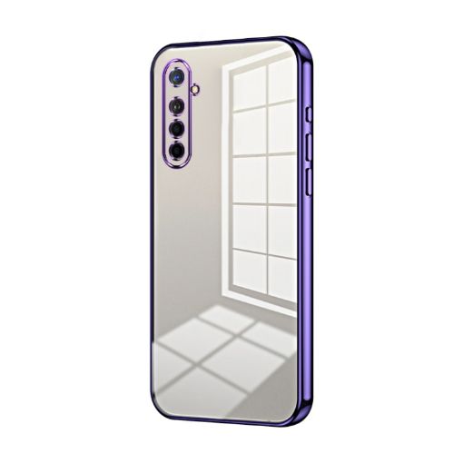 OPPO K5/Realme XT Transparent Plating Phone Case (Purple) - 1