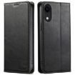 iPhone XR Suteni J02 Oil Wax Wallet Leather Phone Case - Black - 1
